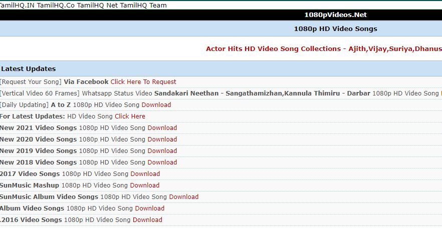 download 1080p video songs